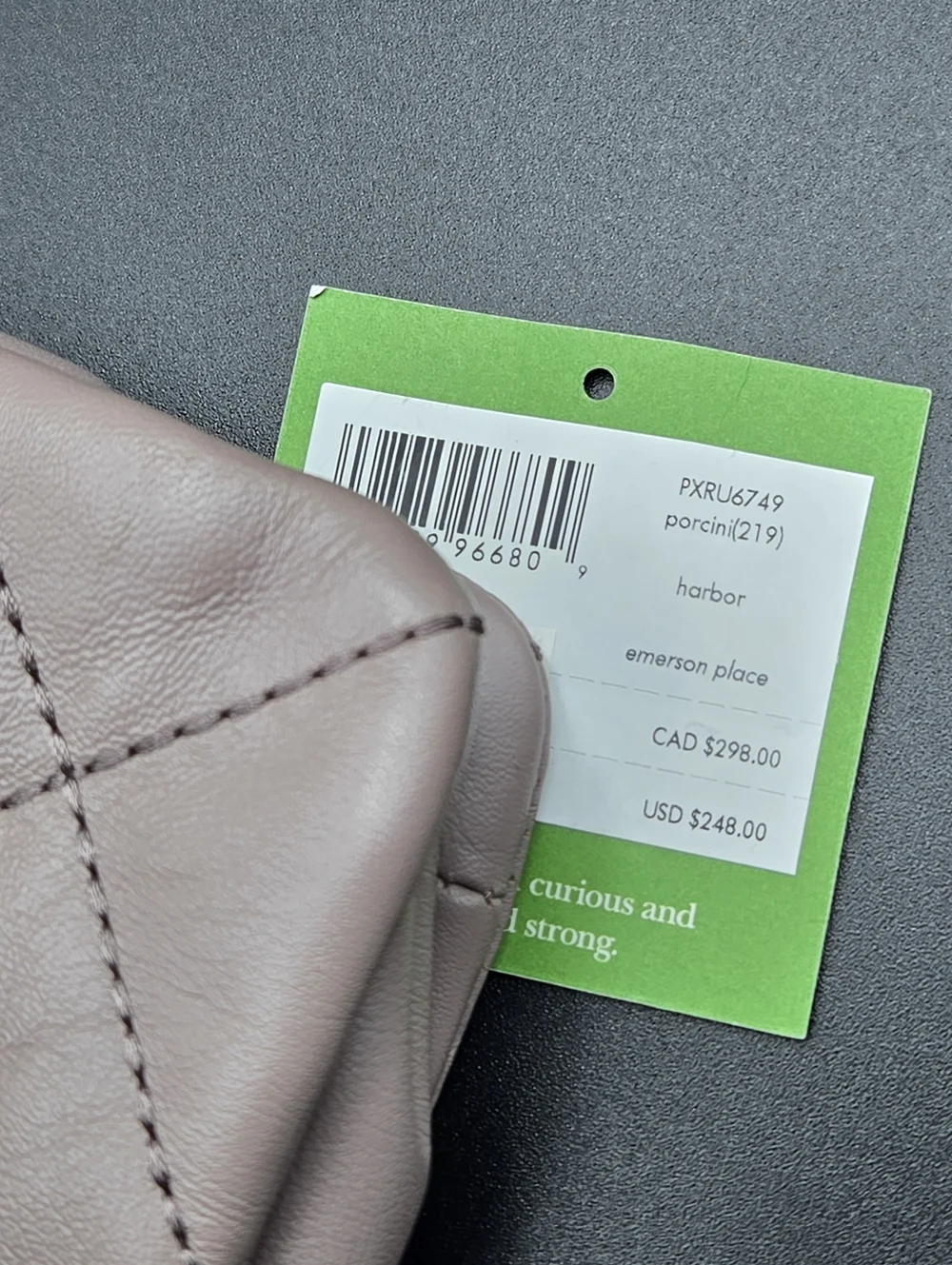 Kate Spade Emerson Place Harbor‎ Quilted Leather Crossbody Taupe Porcini